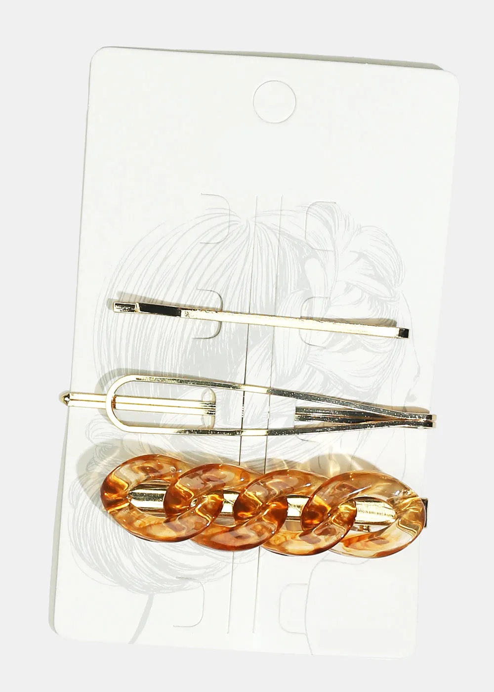 3-Piece Linked Circle Hairpins