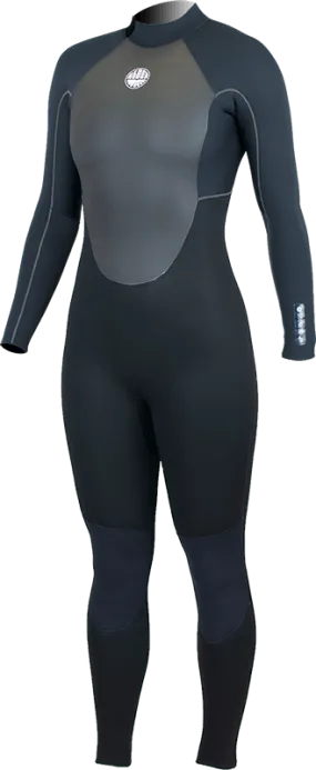 Alder Women's Stealth 5/4/3 Steamer Wetsuit (Black)