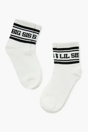 Big Sis Lil Sis Crew Socks  (3 Pack)