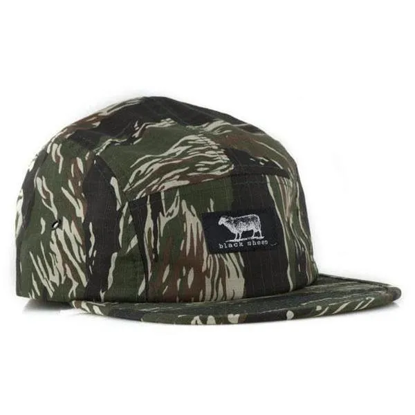 Black Sheep Label Series 5 Panel Hat Tiger Camo