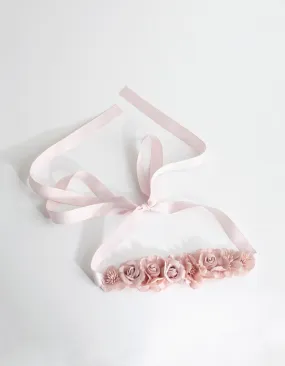 Blush Flower Bunch Sash