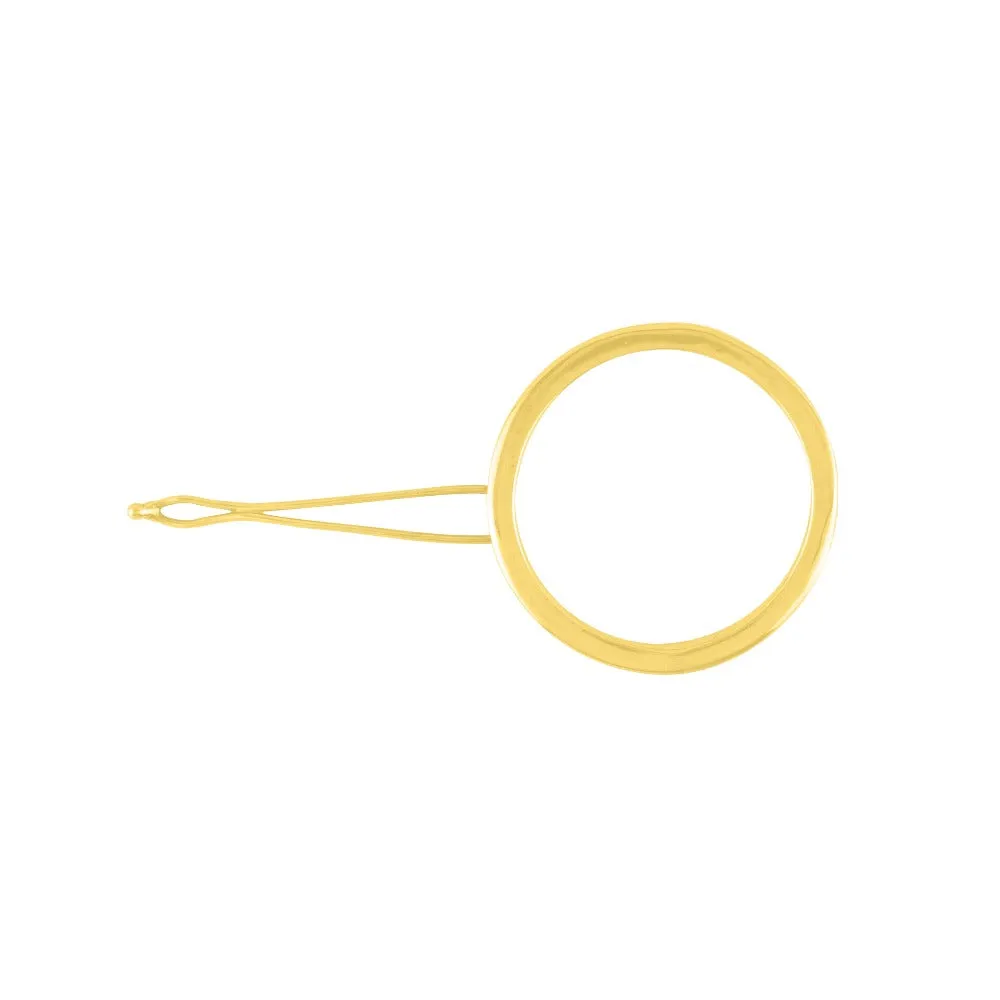 Circle Barrette in Gold