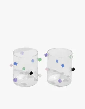 Cube Glass - Set Of 2 - Multi