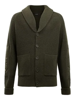 Gaven Shawl Collar Cardigan / Forest Green