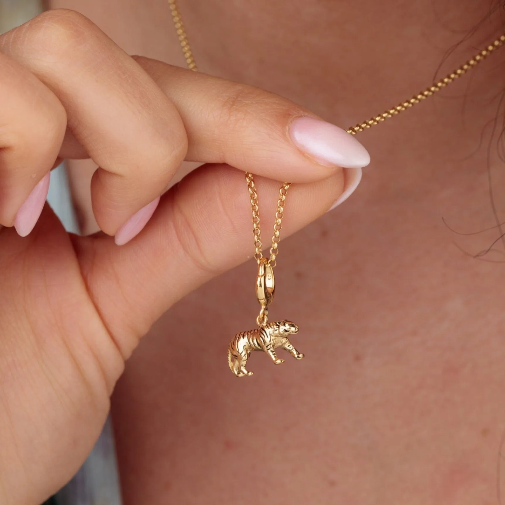 Gold Plated Tiger Charm