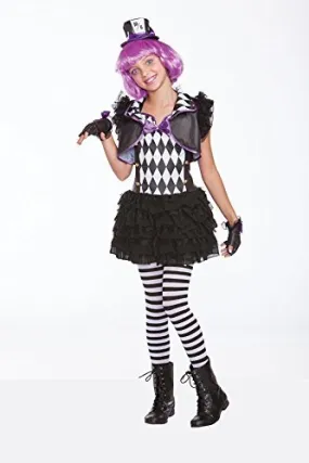 Halloween Wholesalers Hatter Madness Girls Costume (Black & White)