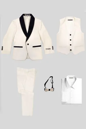 Hampton Stacy Adams Kids Ivory Tuxedo (5-Piece Set)