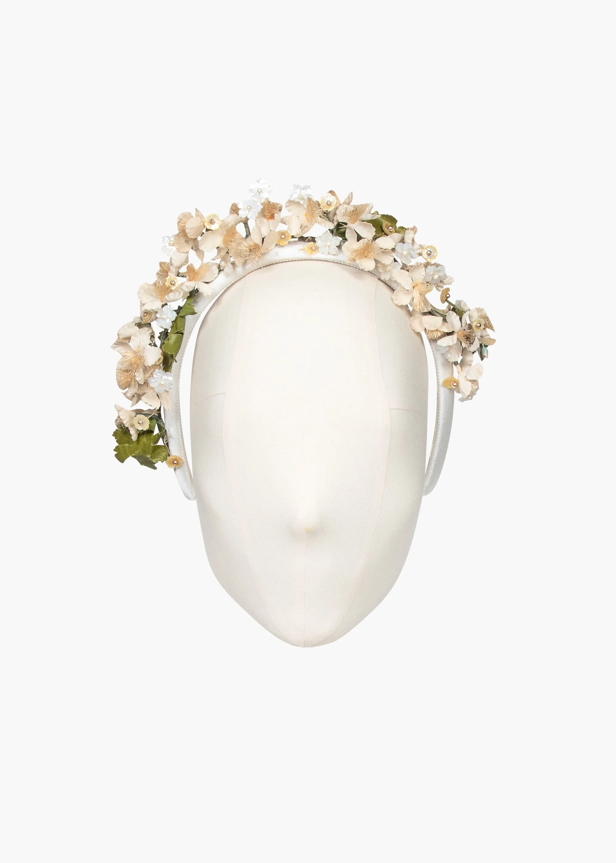 Jennifer Behr x New York Vintage Elena Headband -- Cream