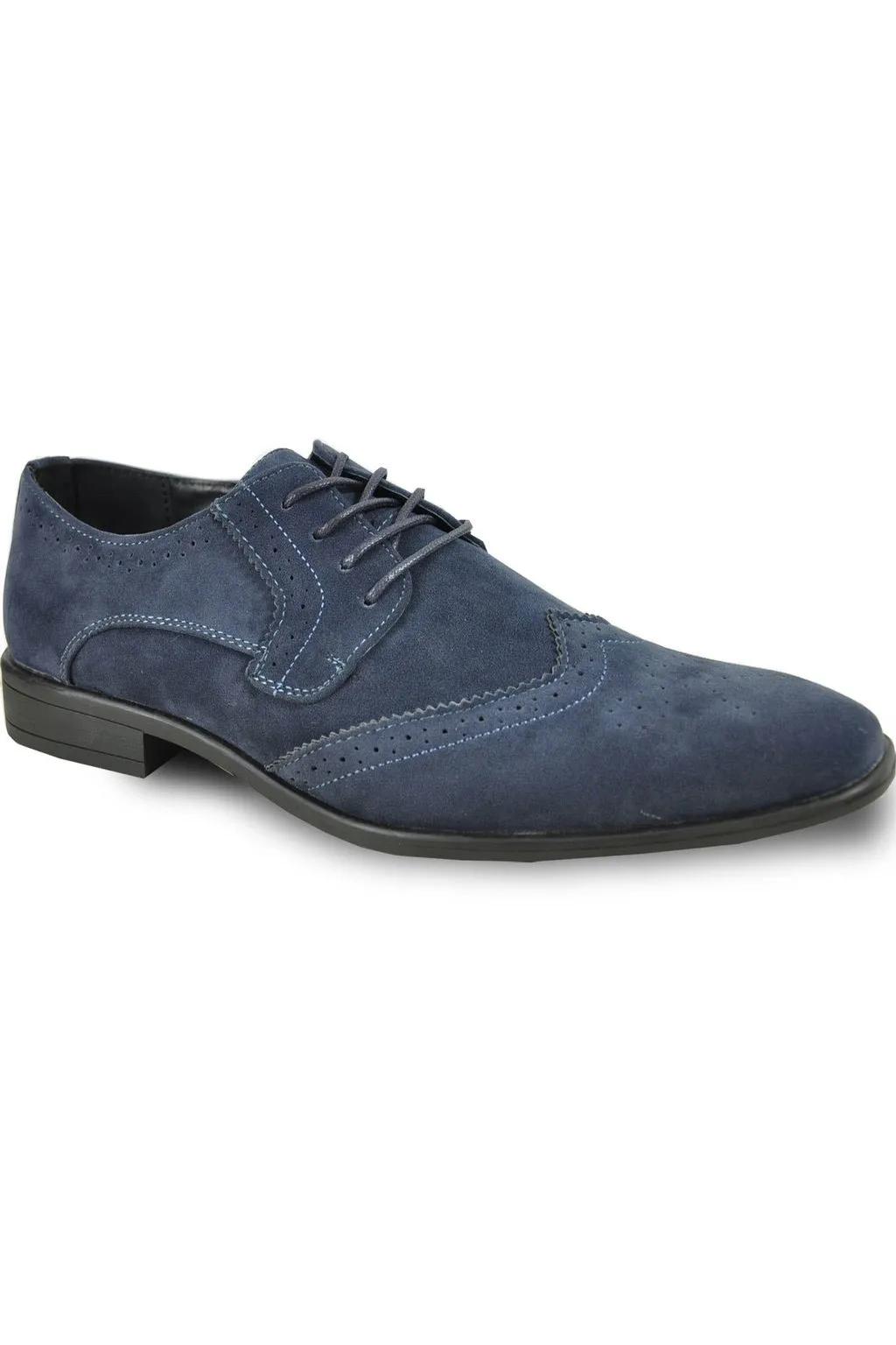 King Blue Suede Tuxedo Shoes