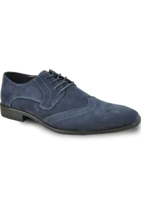 King Blue Suede Tuxedo Shoes