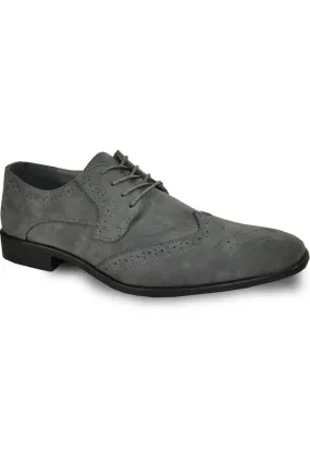 King Grey Suede Tuxedo Shoes