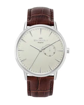 Men's Portobello Professional Multi Watch - Brown/White/Silver