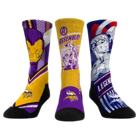 Minnesota Vikings - Marvel - 3-Pack