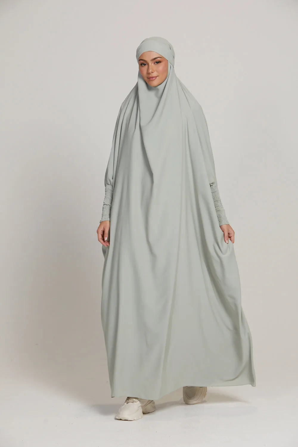 One Piece Full Length Jilbab/ Prayer Abaya - Mint Sage