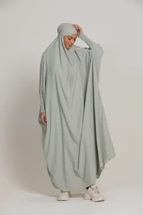 One Piece Full Length Jilbab/ Prayer Abaya - Mint Sage