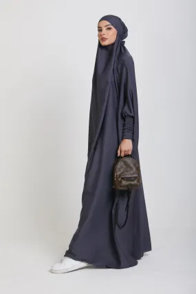 One Piece Full Length Jilbab/ Prayer Abaya - Pebble