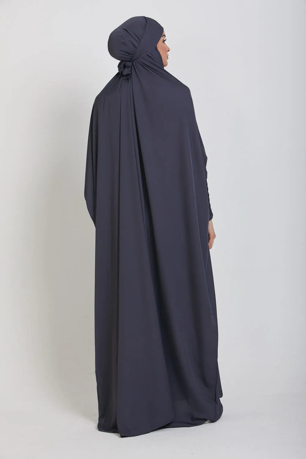 One Piece Full Length Jilbab/ Prayer Abaya - Pebble