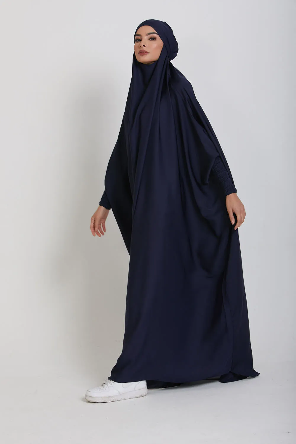 One Piece Full Length Jilbab/ Prayer Abaya - Royal Navy