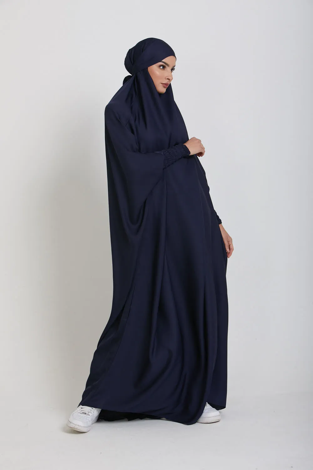 One Piece Full Length Jilbab/ Prayer Abaya - Royal Navy