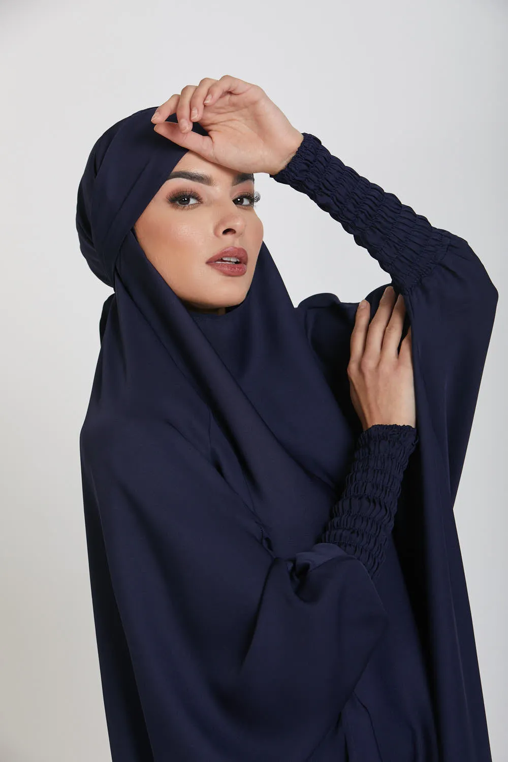 One Piece Full Length Jilbab/ Prayer Abaya - Royal Navy