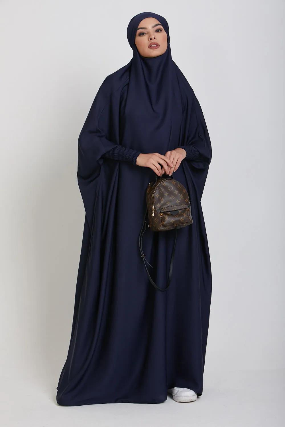 One Piece Full Length Jilbab/ Prayer Abaya - Royal Navy