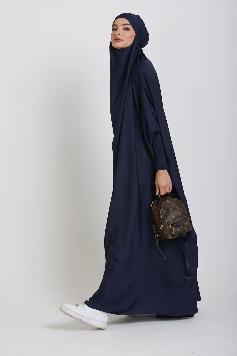 One Piece Full Length Jilbab/ Prayer Abaya - Royal Navy