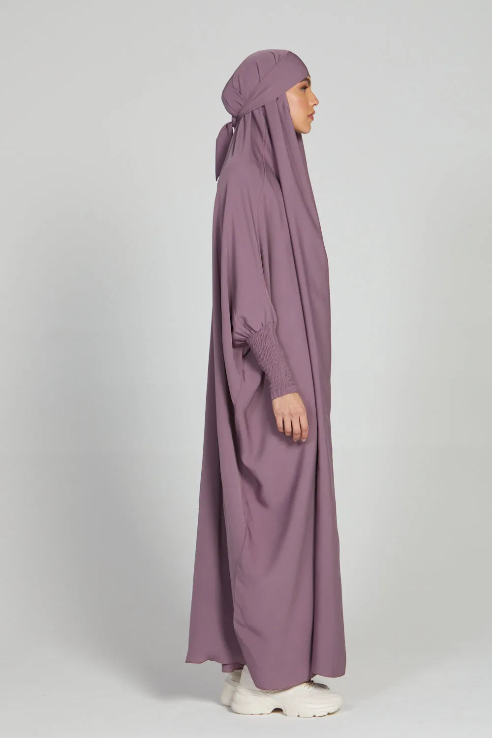 Premium One Piece Full Length Jilbab/ Prayer Abaya - Rosey Blush