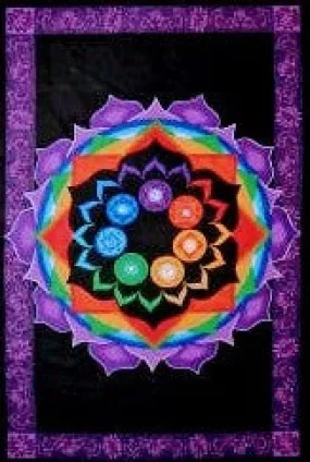 Rainbow Chakra Twin Tapestry