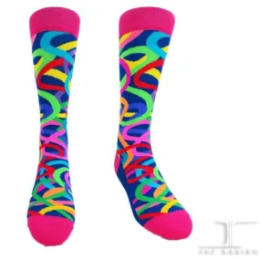 Rainbow Crazy Eight Socks Unisex Crew Sock