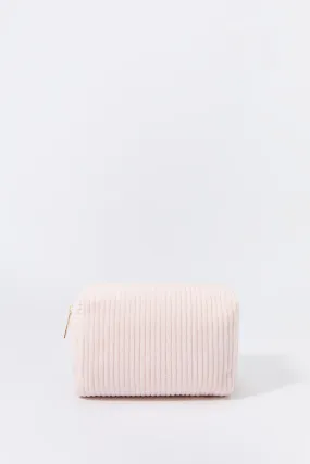 Ribbed Knit Makeup Bag