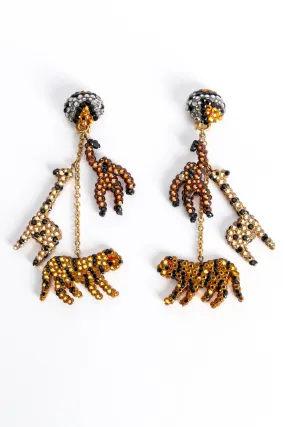 Safari Animal Rhinestone Earrings