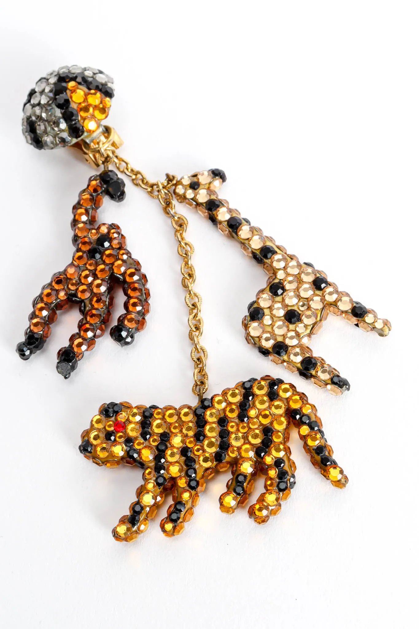 Safari Animal Rhinestone Earrings