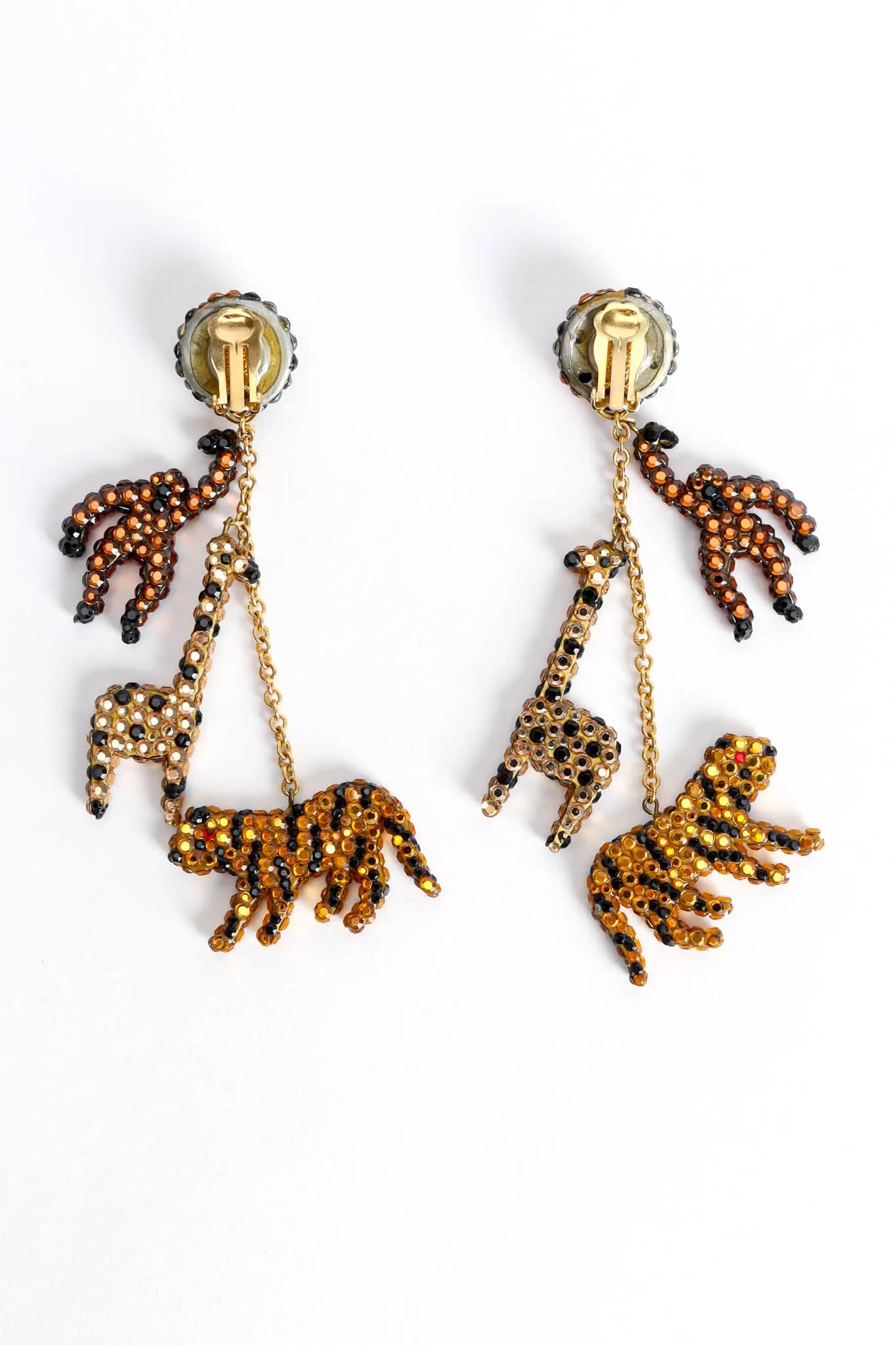 Safari Animal Rhinestone Earrings