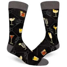 Speakeasy Cocktails Socks Men’s Crew Sock