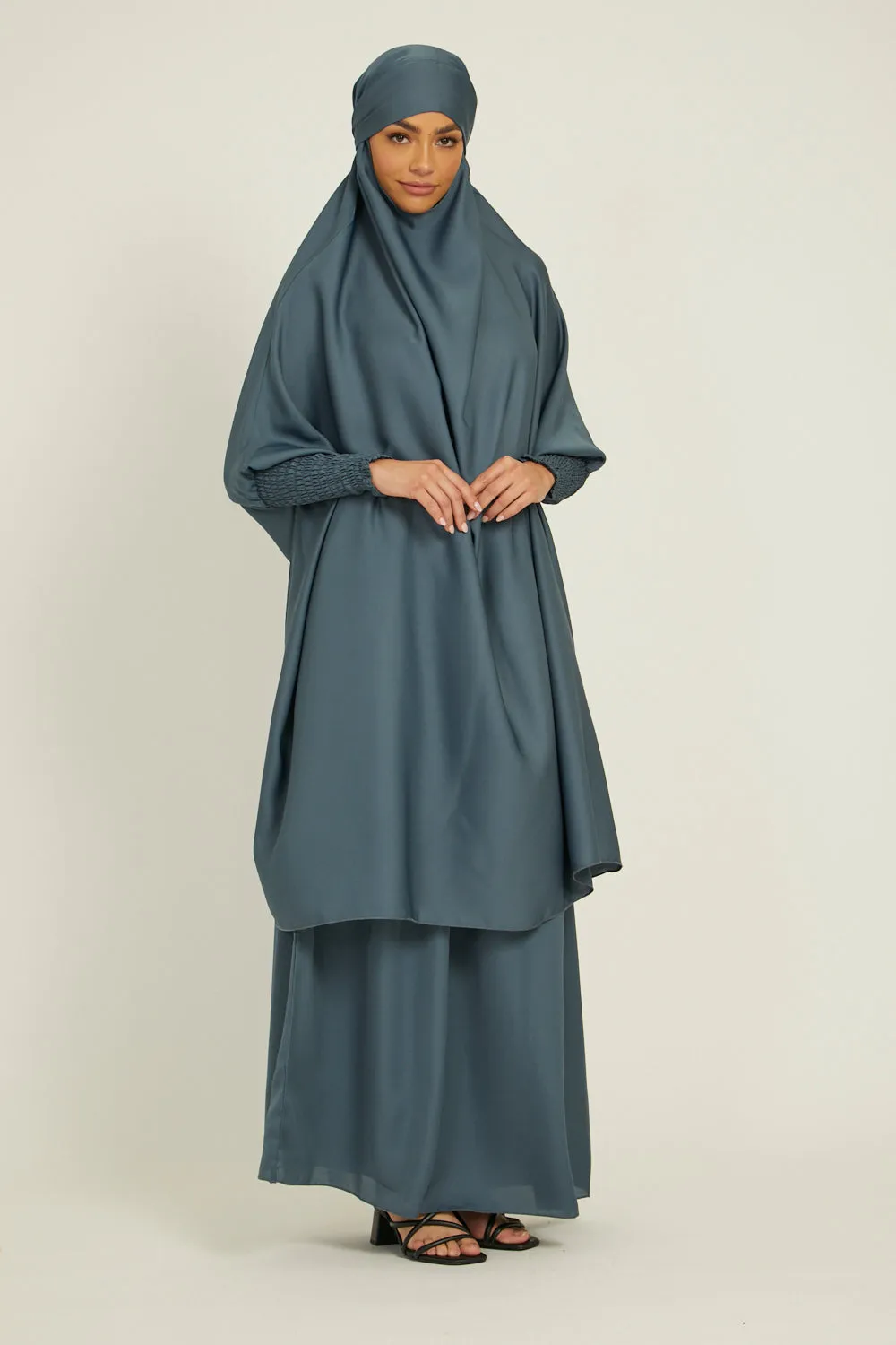 Two Piece Jilbab/ Prayer Set - French Blue