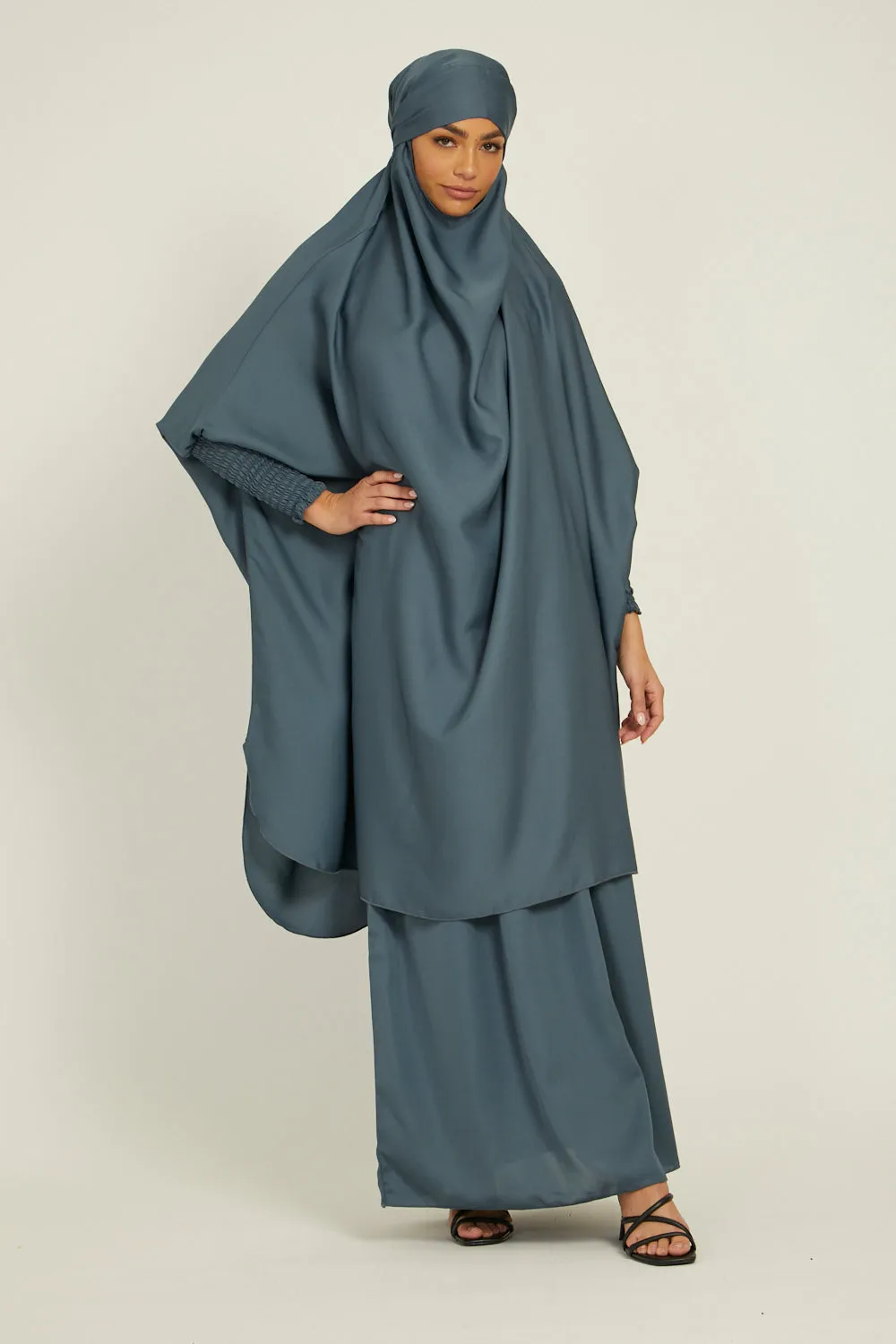 Two Piece Jilbab/ Prayer Set - French Blue