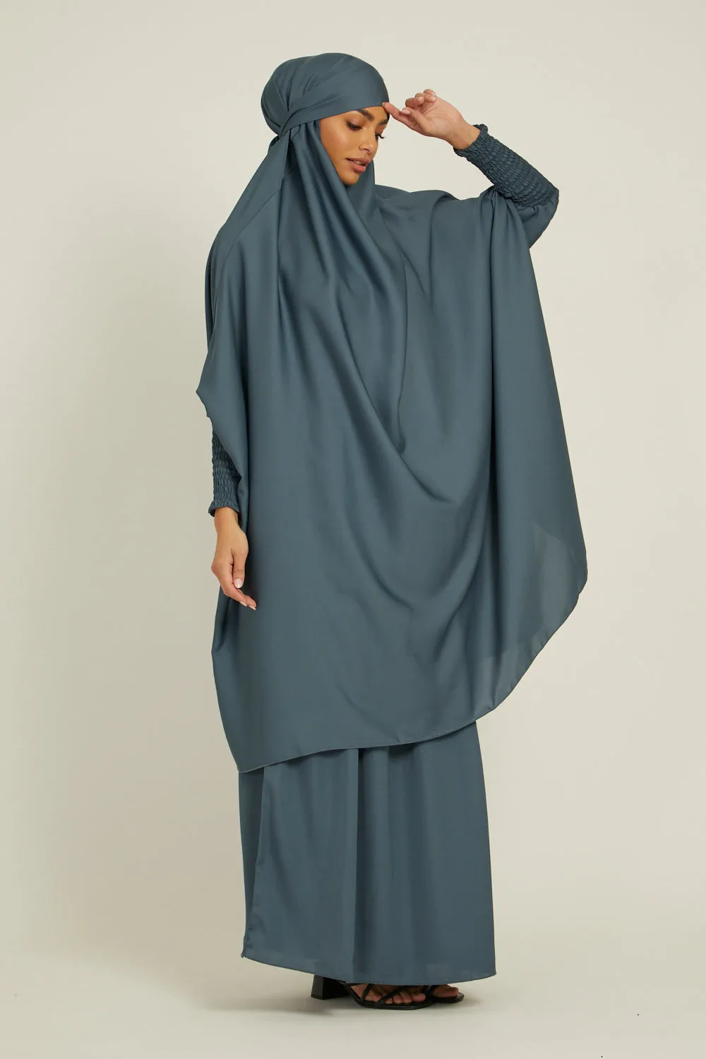 Two Piece Jilbab/ Prayer Set - French Blue