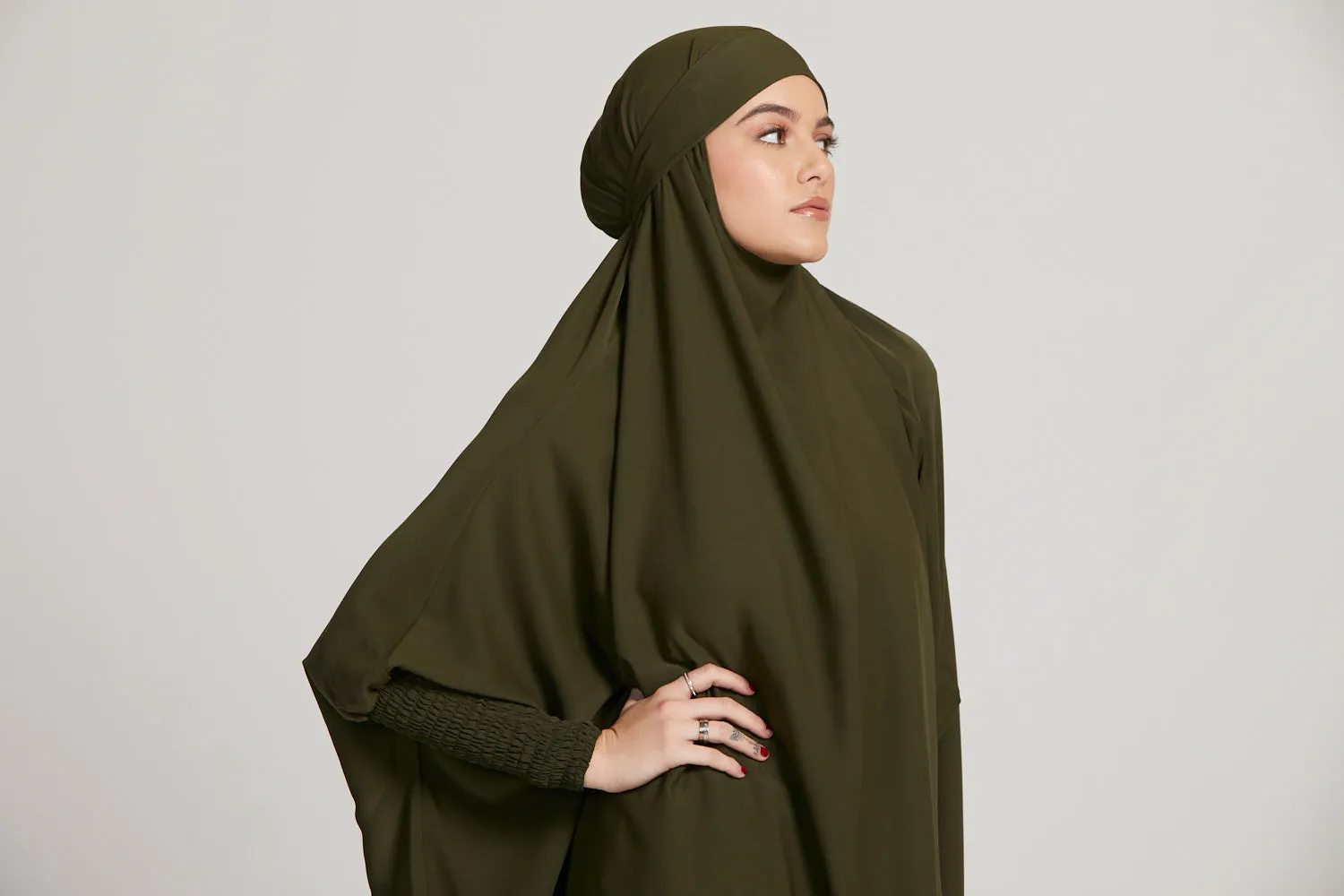 Two Piece Jilbab/ Prayer Set - Khaki