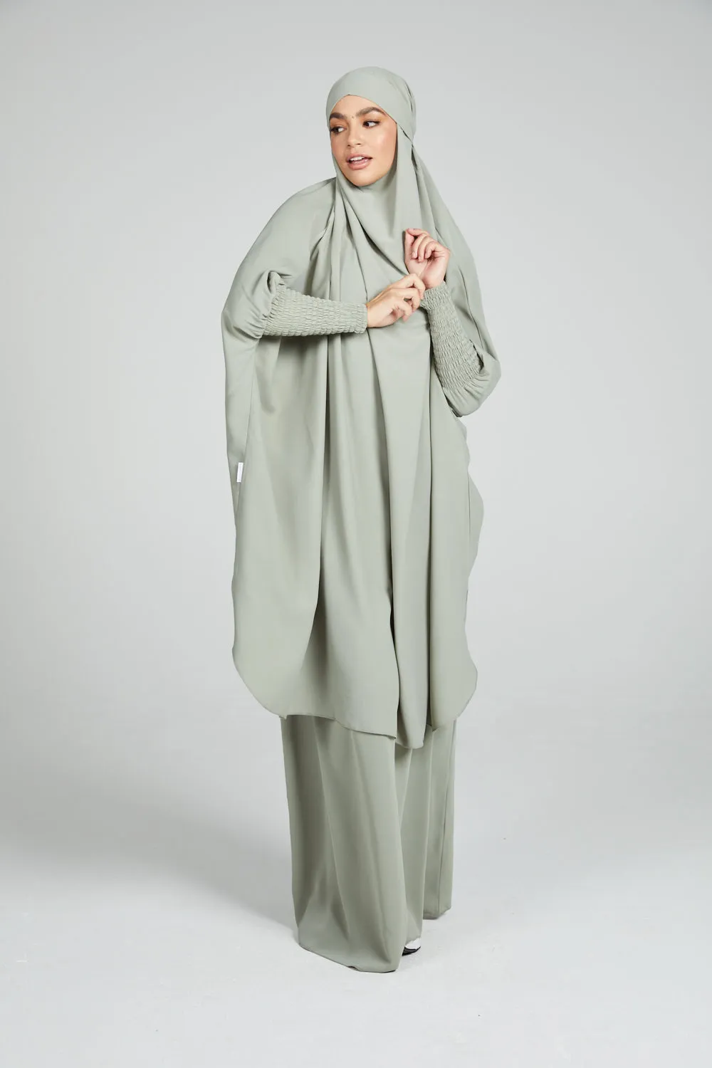 Two Piece Jilbab/ Prayer Set - Pistachio