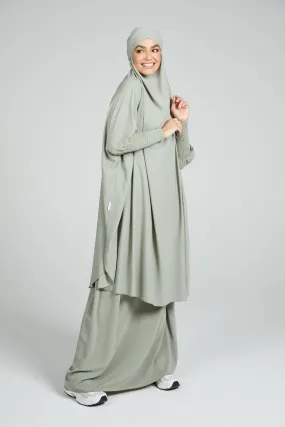 Two Piece Jilbab/ Prayer Set - Pistachio