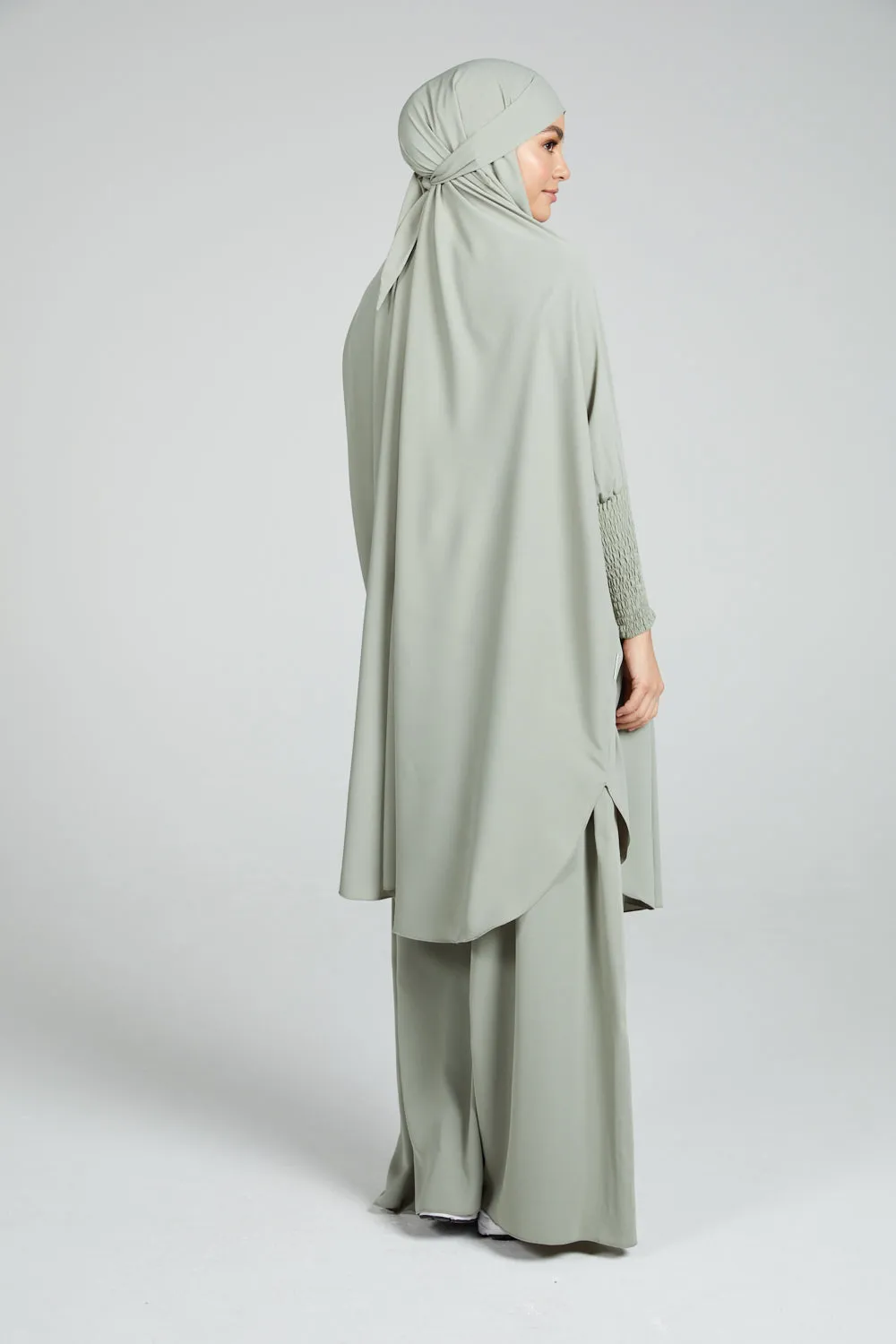 Two Piece Jilbab/ Prayer Set - Pistachio