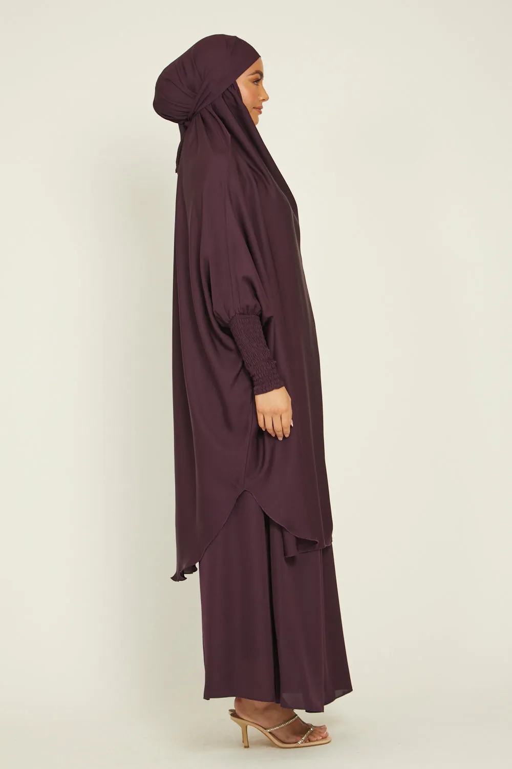 Two Piece Jilbab/ Prayer Set - Plum