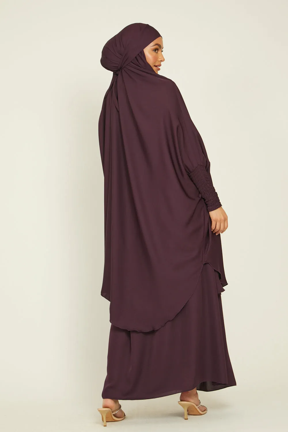 Two Piece Jilbab/ Prayer Set - Plum