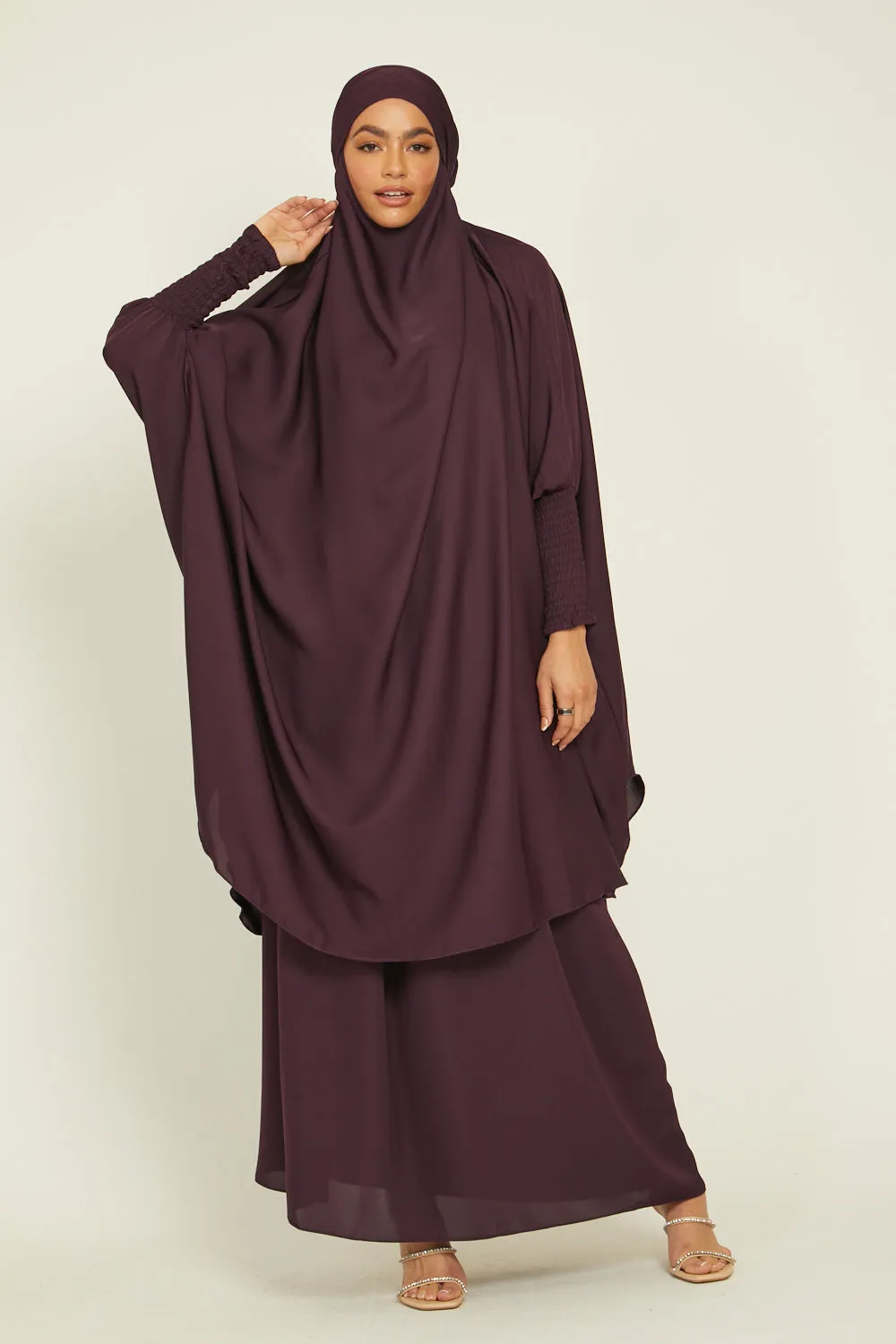 Two Piece Jilbab/ Prayer Set - Plum