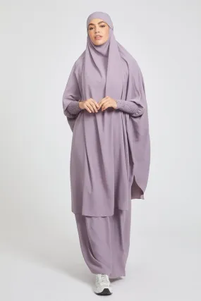 Two Piece Jilbab/ Prayer Set - Royal Lilac