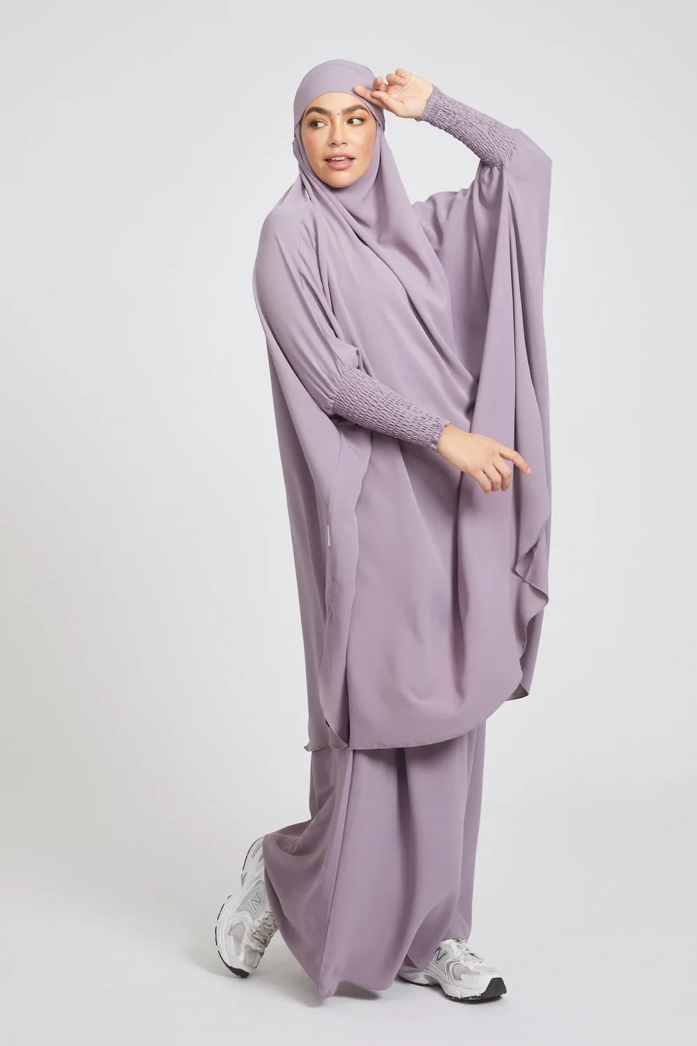 Two Piece Jilbab/ Prayer Set - Royal Lilac