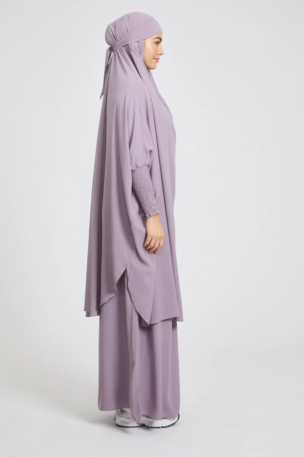 Two Piece Jilbab/ Prayer Set - Royal Lilac