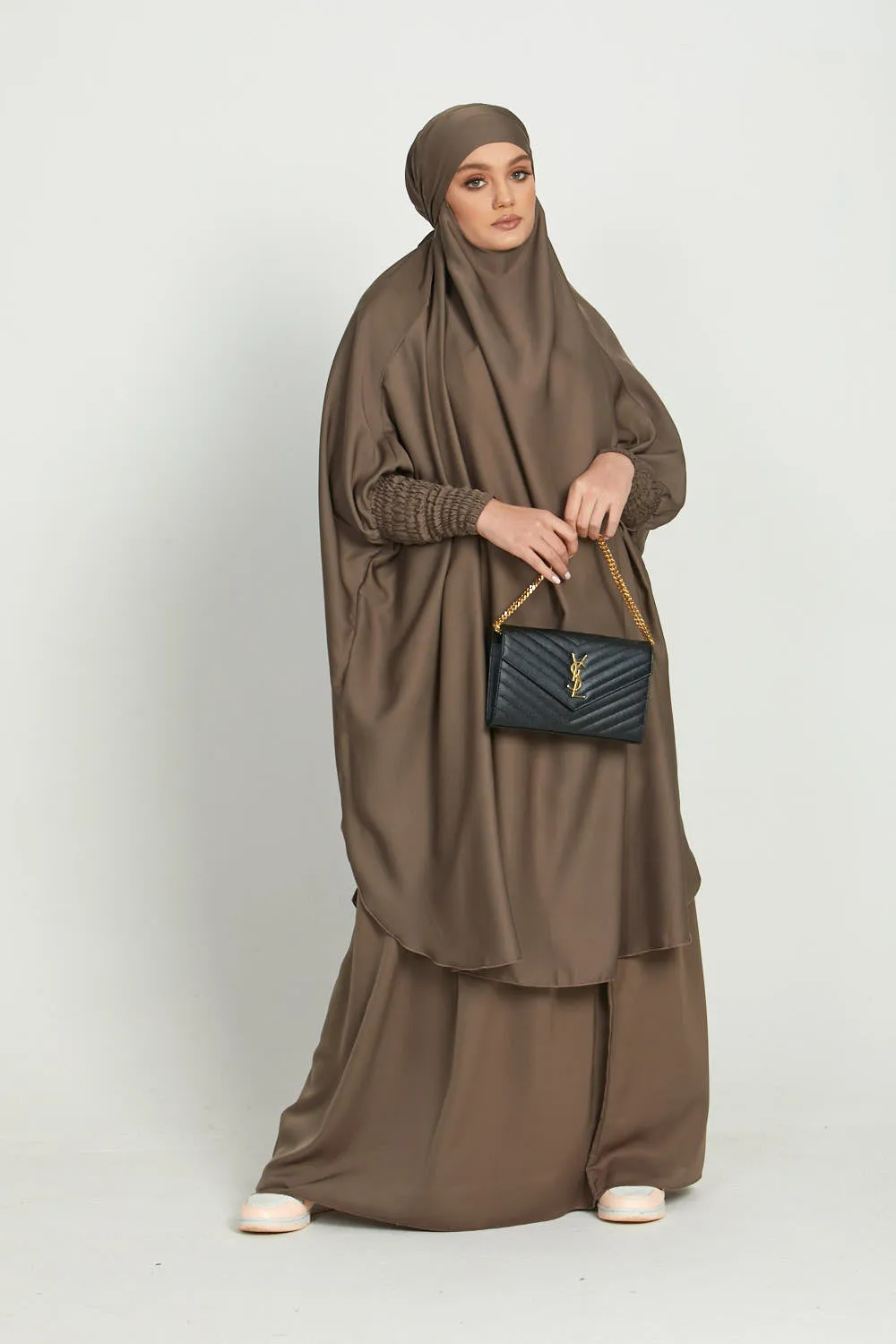 Two Piece Jilbab/ Prayer Set - Smokey Taupe