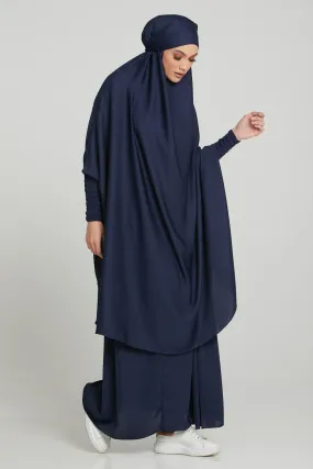 Two Piece Jilbab/Prayer Set - Royal Navy