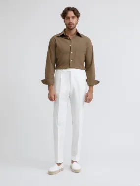 White Seersucker Oscar Trousers